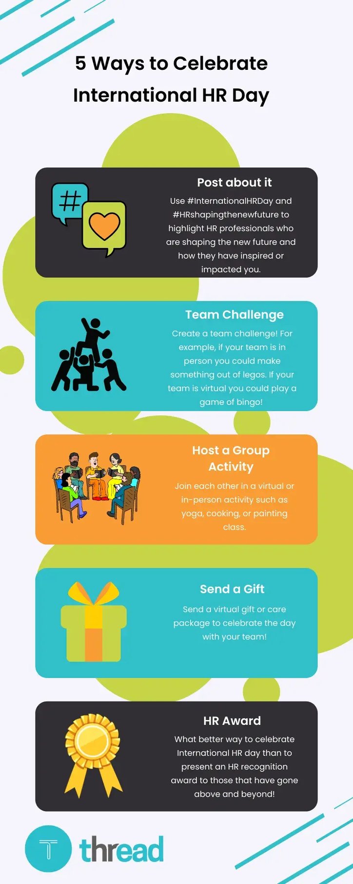 5 ways to celebrate internation HR day - Infographic