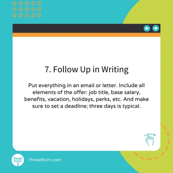 7. Follow Up in Writing