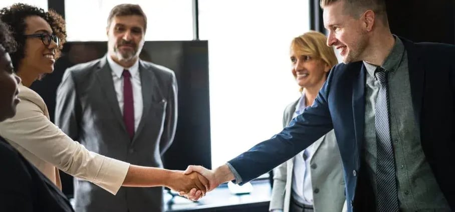 Business people shaking hands