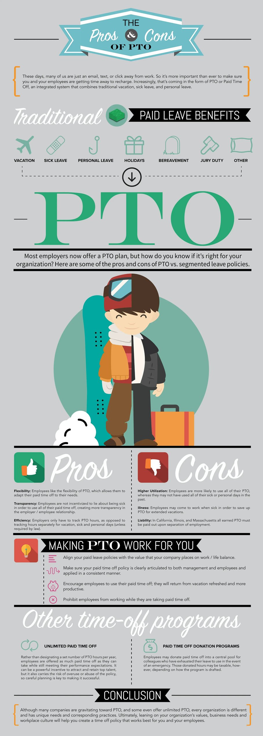 Pros and cons of PTO - Infographic
