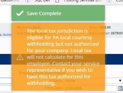 Save complete - iSolved 5.0.03