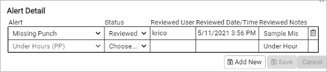 Time-Card alert Details - iSolved 7.8.0